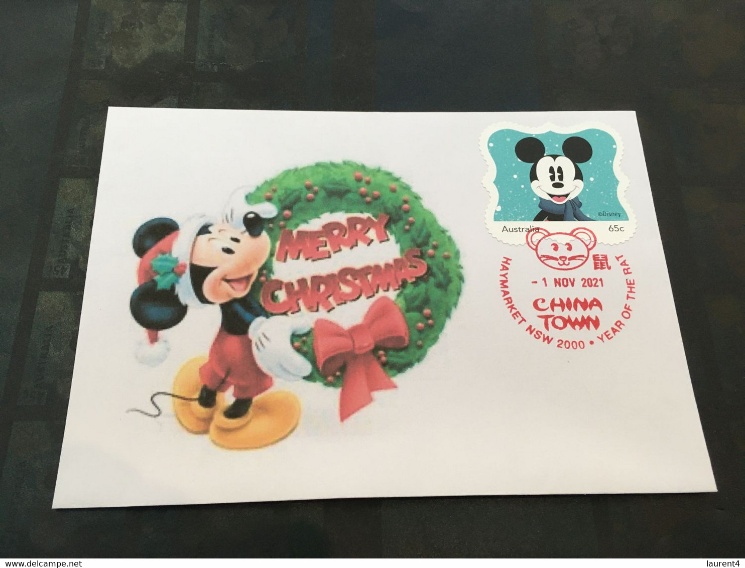 (Folder) (Large) Disney Christmas Presentation Pack  (with 1 Cover With Disney Stamp) - Presentation Packs