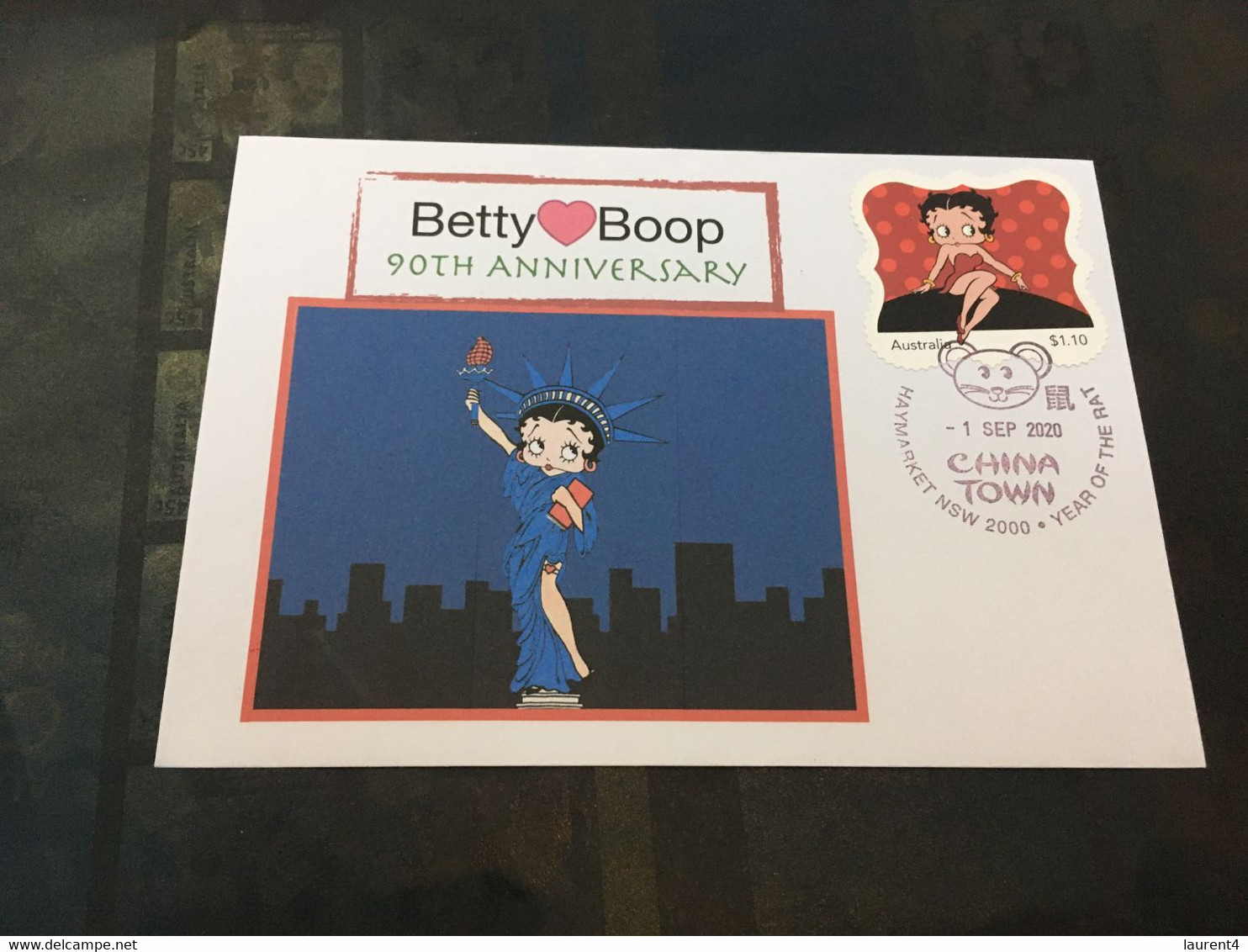 (Folder) (Large) Betty Boop 90th Presentation Pack  (with 1 Cover With Betty Boop Stamp) - Presentation Packs