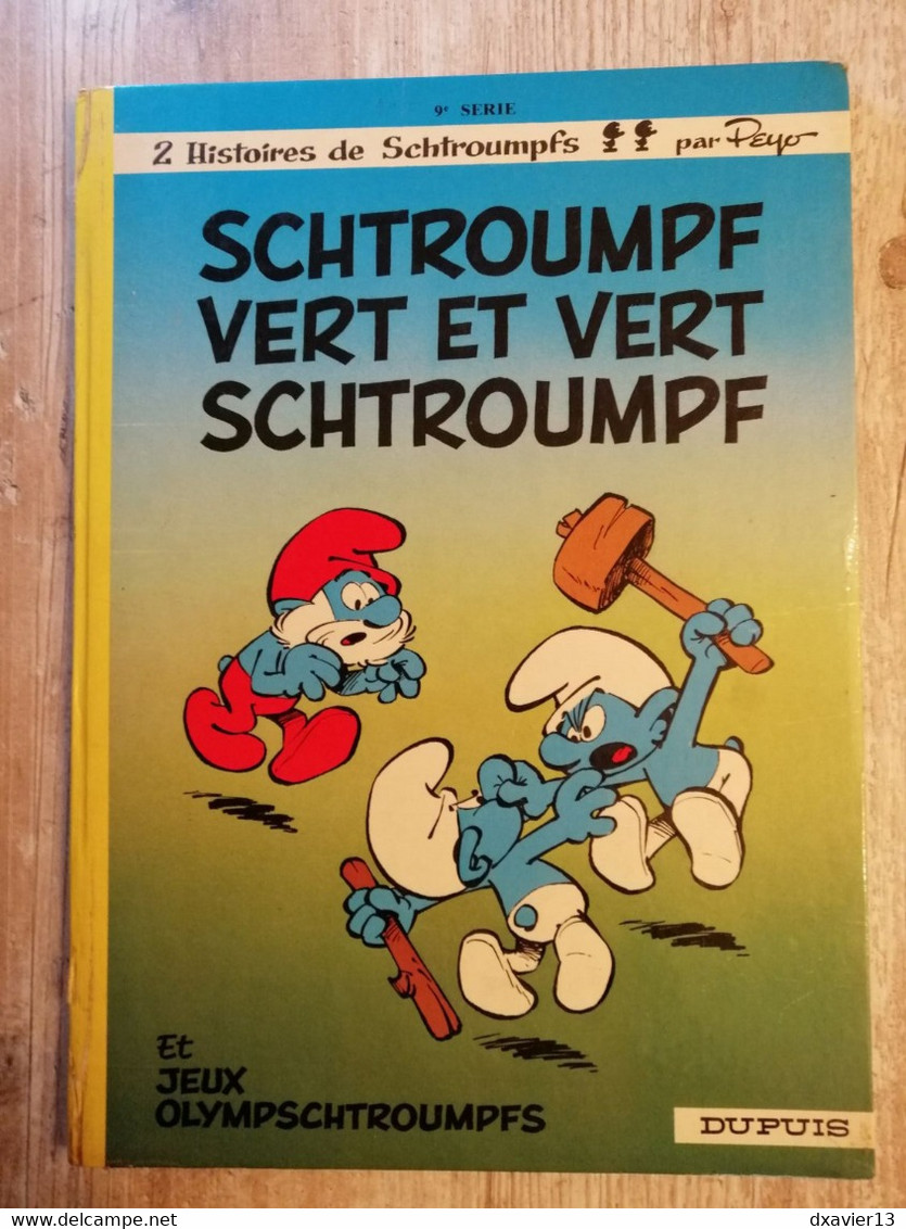 Bande Dessinée - Les Schtroumpfs 9 - Schtroumpf Vert Et Vert Schtroumpf (1973) - Schtroumpfs, Les