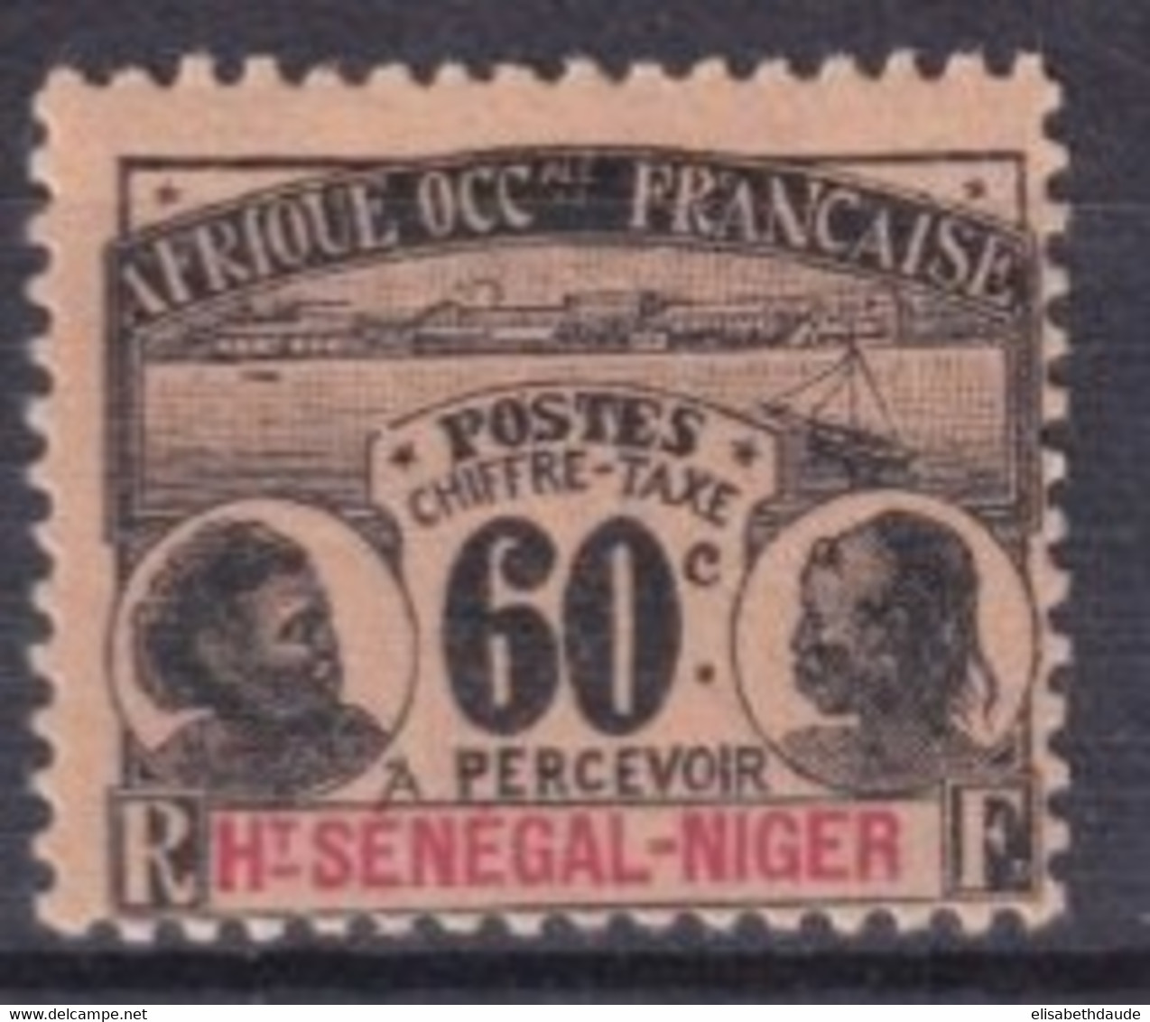 HAUT-SENEGAL - 1906 - TAXE YVERT N°6 * MLH - COTE = 23 EUR. - Nuovi