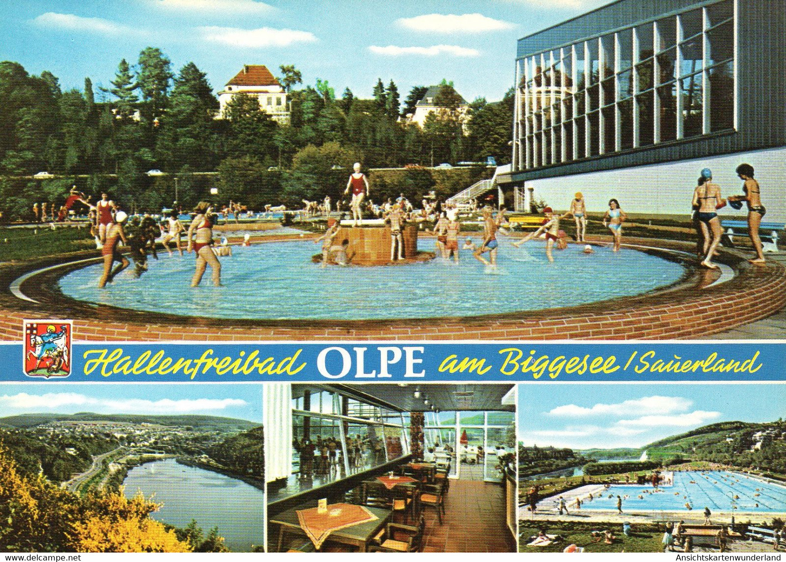 011846  Hallenfreibad Olpe Am Biggesee  Mehrbildkarte - Olpe