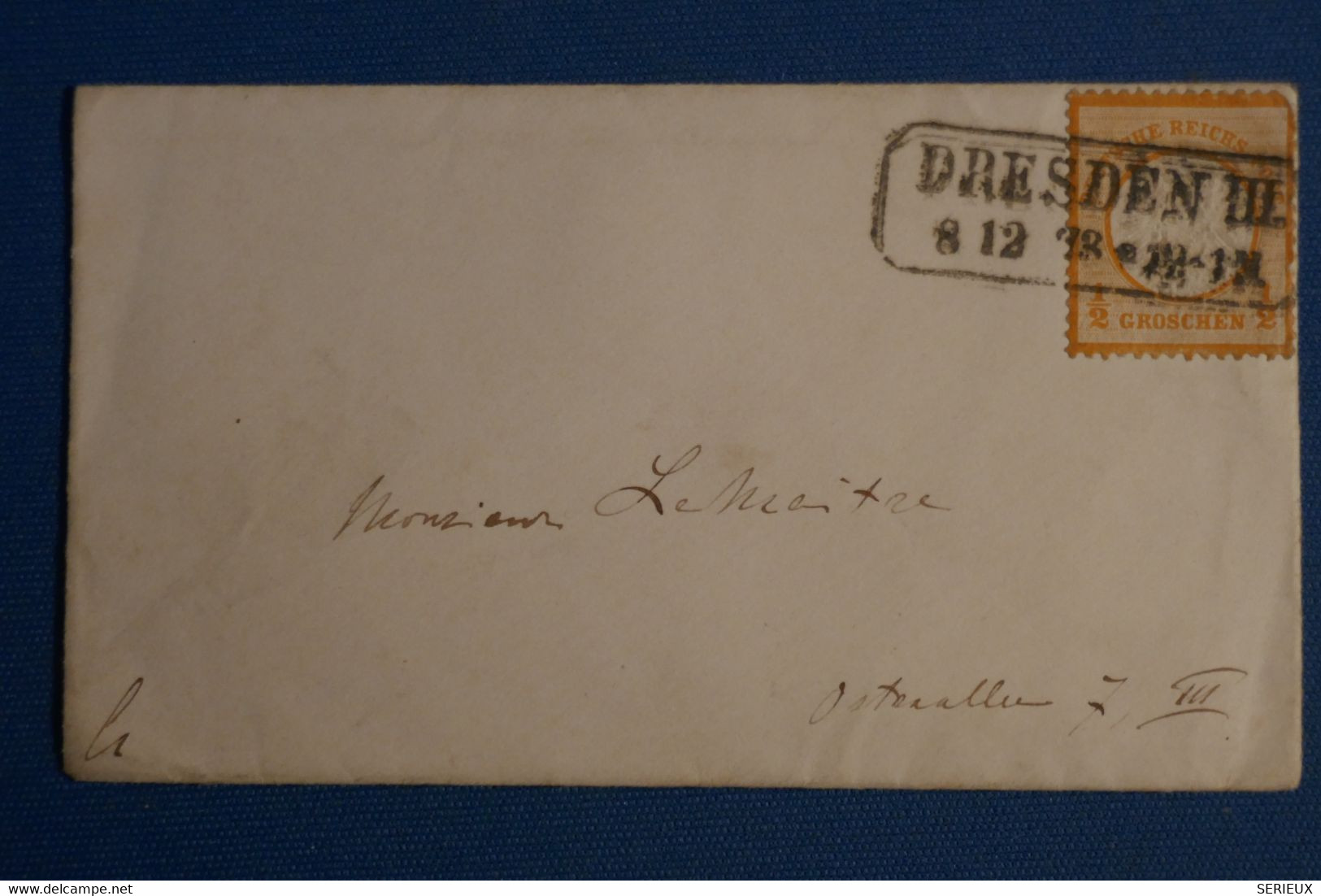 AM8 GERMANY   BELLE LETTRE   1873 +DRESDE ++AFFRANC. INTERESSANT - Storia Postale