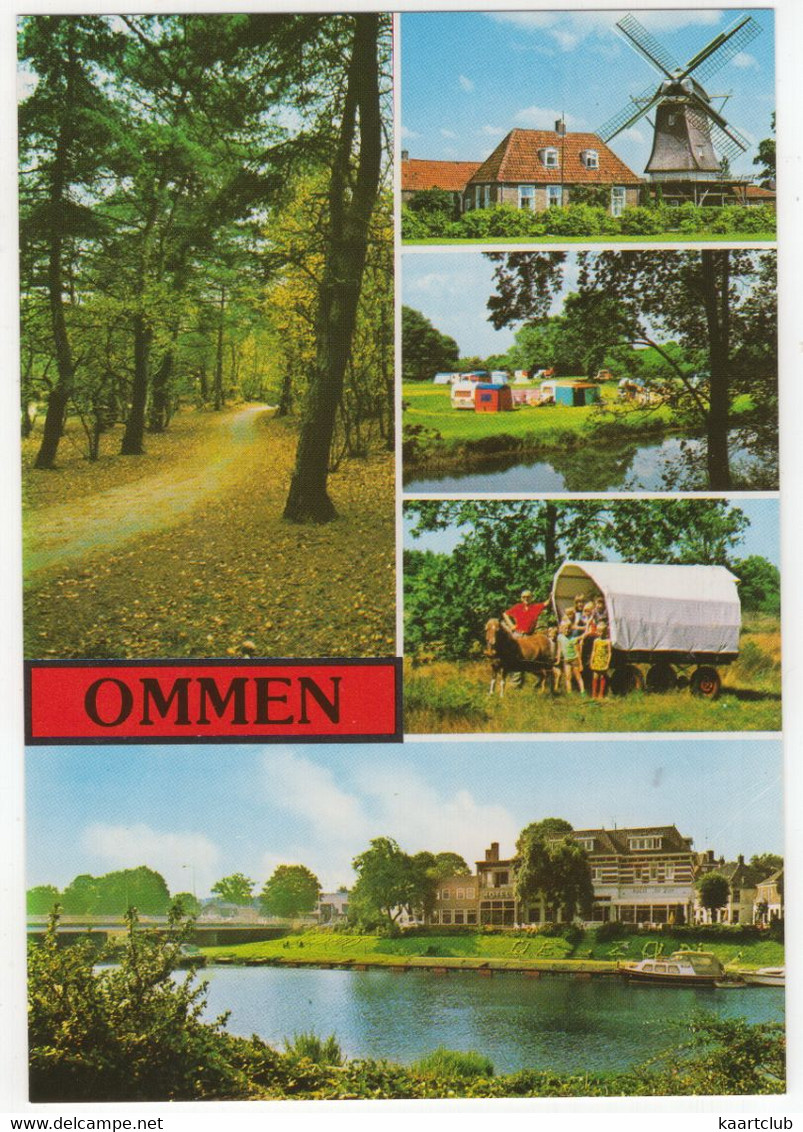 Ommen - (Overijssel, Nederland) - Nr. OMN 21 - Natuur, Huifkar, Molen, Camping - Ommen