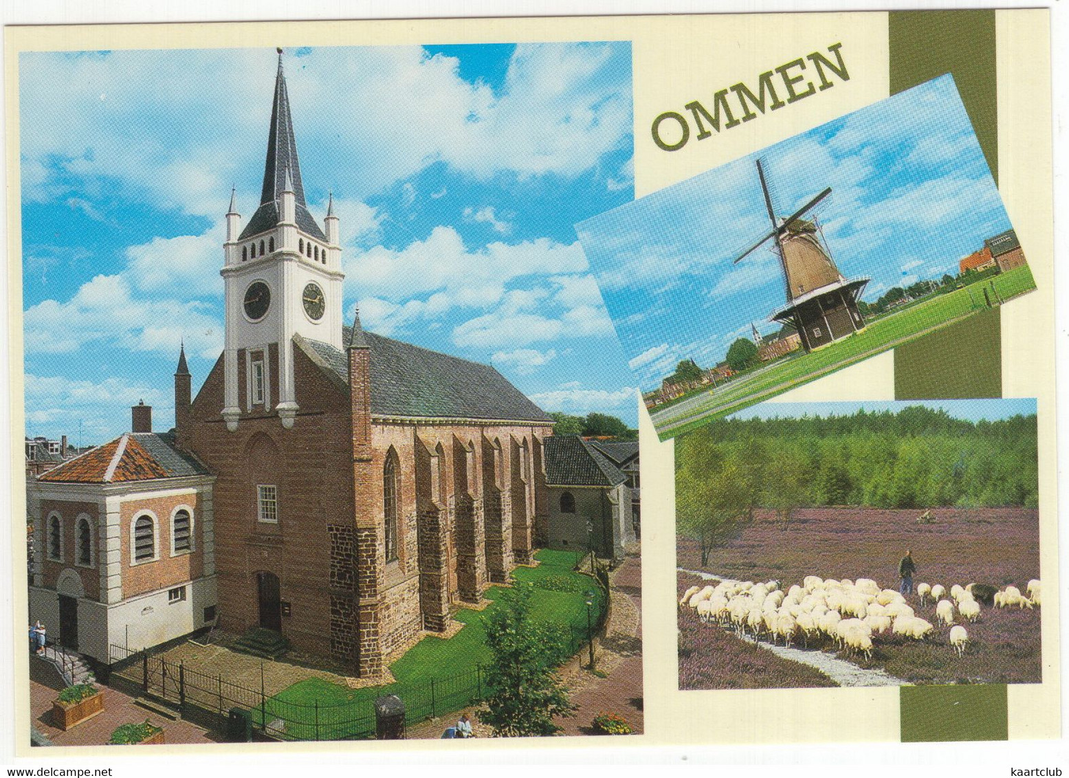 Ommen - (Overijssel, Nederland) - OMN 6 - Kerk, Molen, Schaapskudde - Ommen