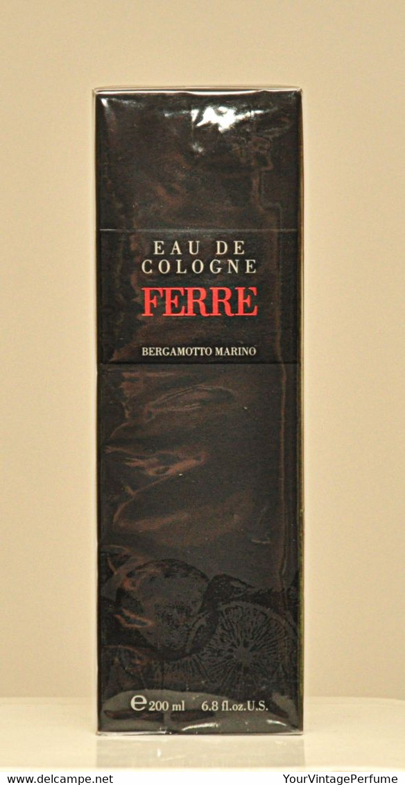 Gianfranco Ferrè Bergamotto Marino Eau De Cologne Edc 200ml 6.8 Fl. Oz. Perfume Unisex Rare Vintage Old 2004 New Sealed - Uomo