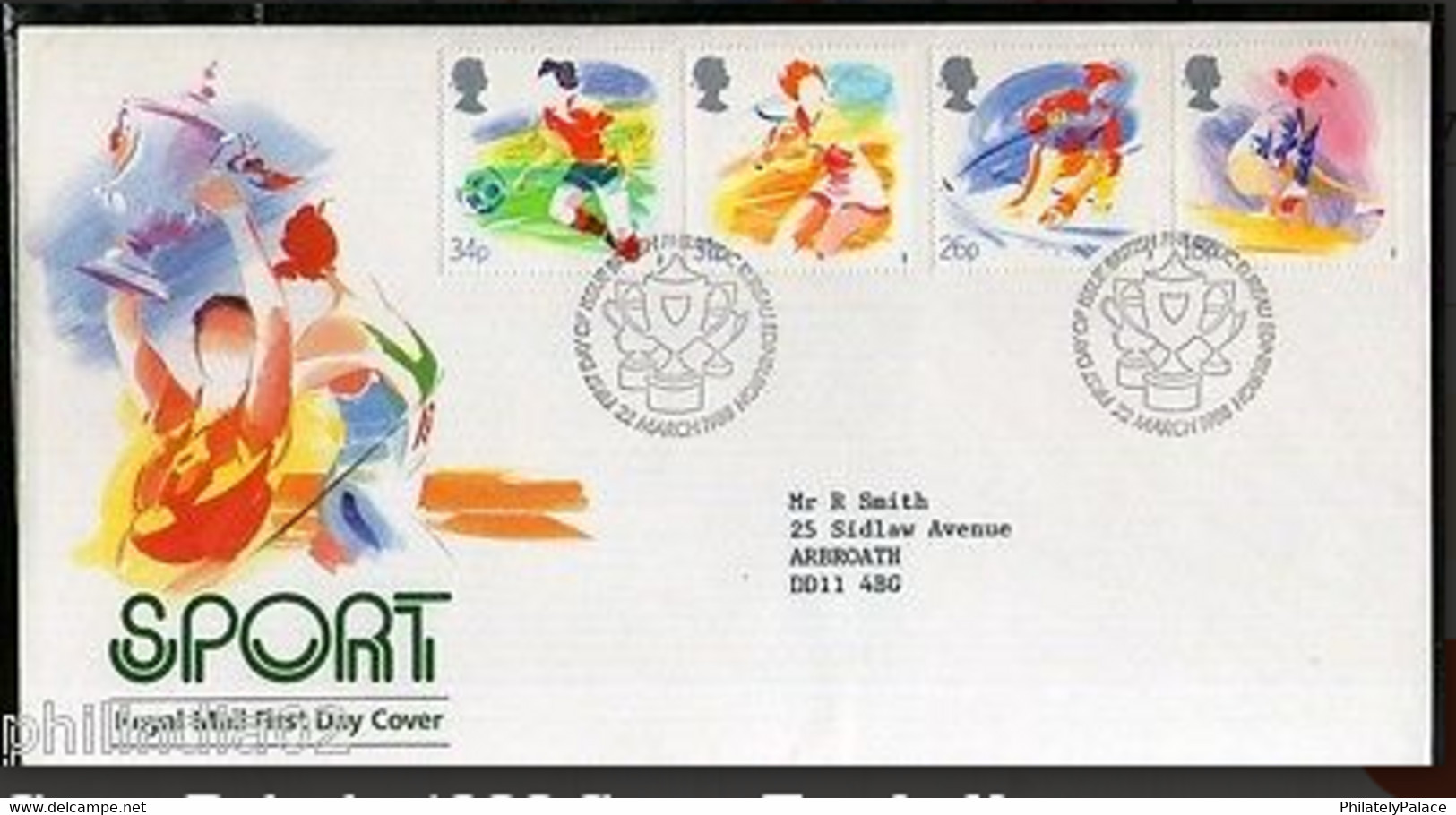 Great Britain 1988 Sport Football Badminton Ice Skatting 4v FDC  (**) - Badminton