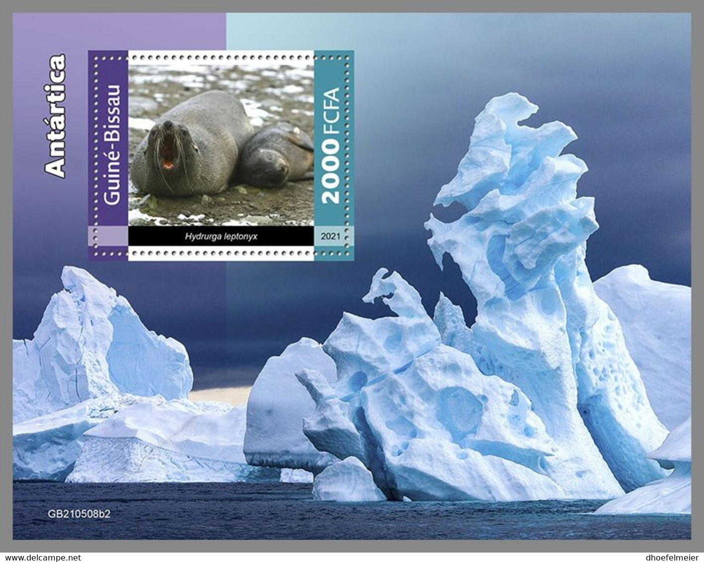 GUINEA BISSAU 2021 MNH Antarctica Animals Tiere Der Antarktis S/S II - IMPERFORATED - DHQ2201 - Fauna Antartica