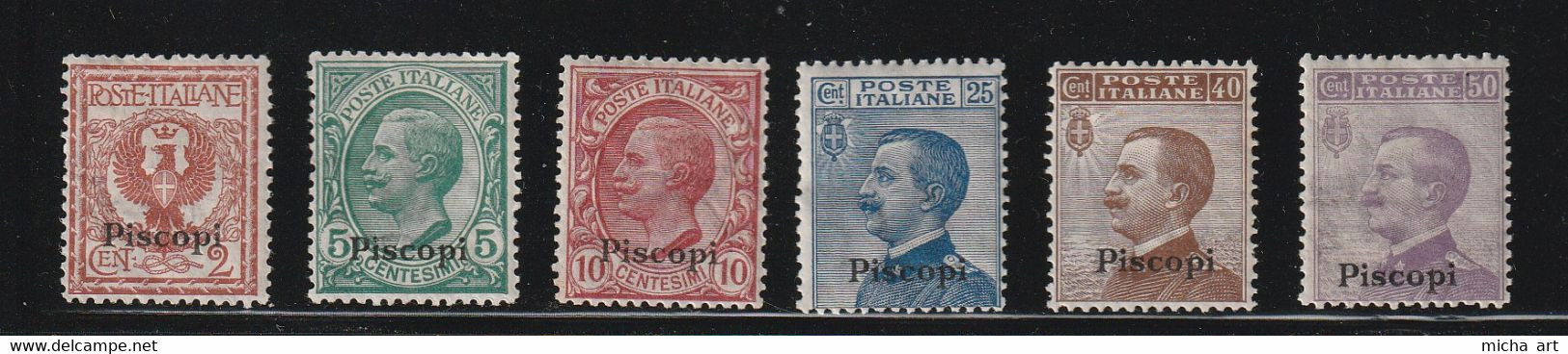 Italian Colonies 1912 Greece Aegean Islands Egeo Piscopi No 1-7 (except 4) Lot MNH / MH (B352-12) - Egée (Piscopi)