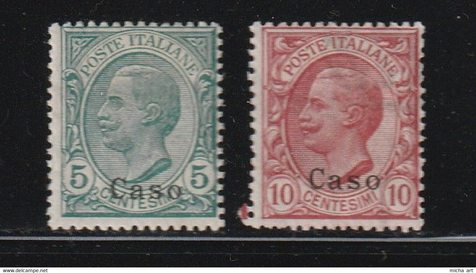 Italian Colonies 1912 Greece Aegean Islands Egeo Caso Casos No 2 And 3 Lot MH / MNH (B353-5) - Ägäis (Caso)