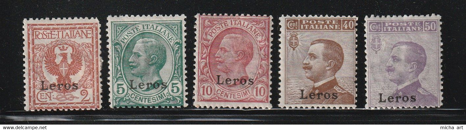 Italian Colonies 1912 Greece Aegean Islands Egeo Lero Leros No 1-7 (except 4,5) Lot MNH / MH (B353-13) - Aegean (Lero)
