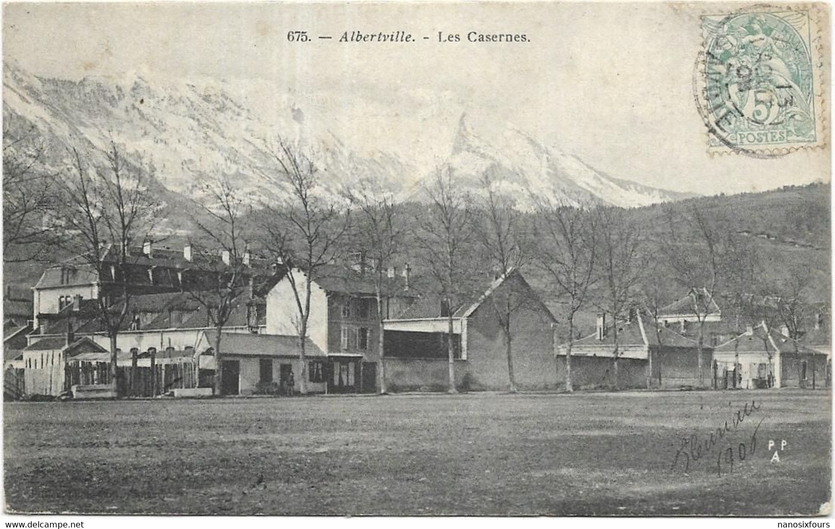 D 73.ALBERTVILLE.  LES CASERNES  AN 1905. CARTE ECRITE - Albertville
