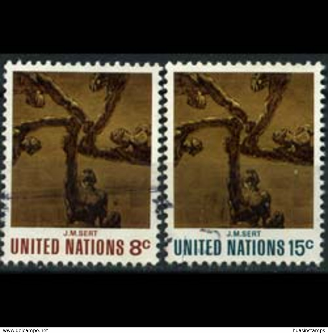 UN-NEW YORK 1972 - Scott# 232-3 Sert Painting Set Of 2 Used - Gebruikt