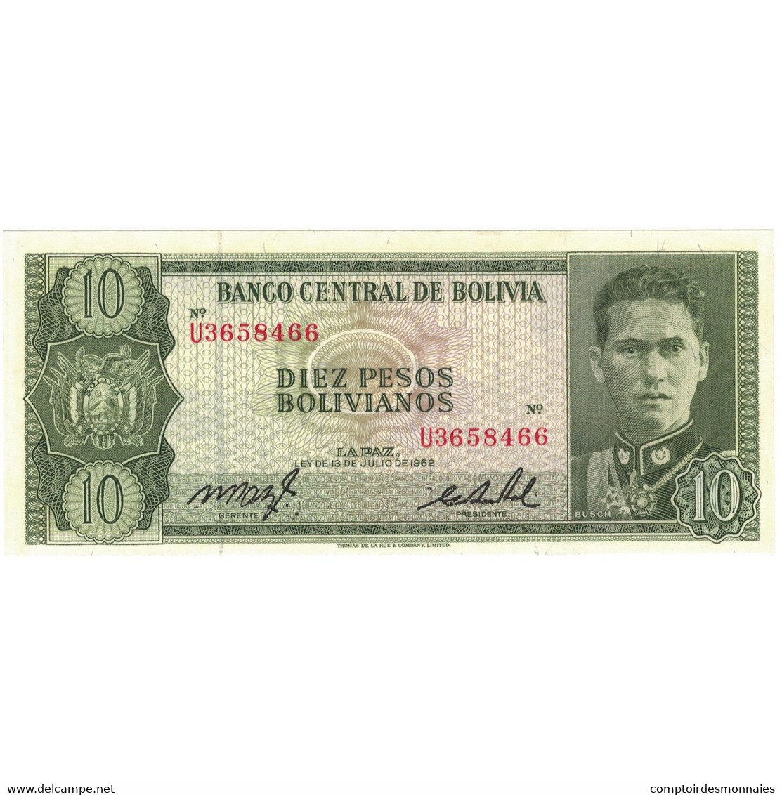 Billet, Bolivie, 10 Pesos Bolivianos, 1962, 1962-07-13, KM:154a, SUP+ - Bolivie