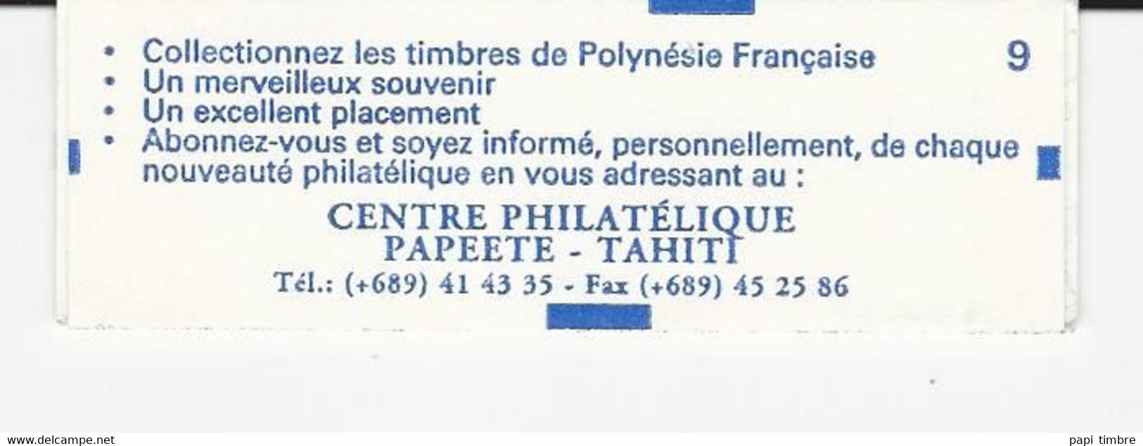 Polynésie - 1996 - Hommage à La Reine Pomaré - C507 (I) ** - Carnets