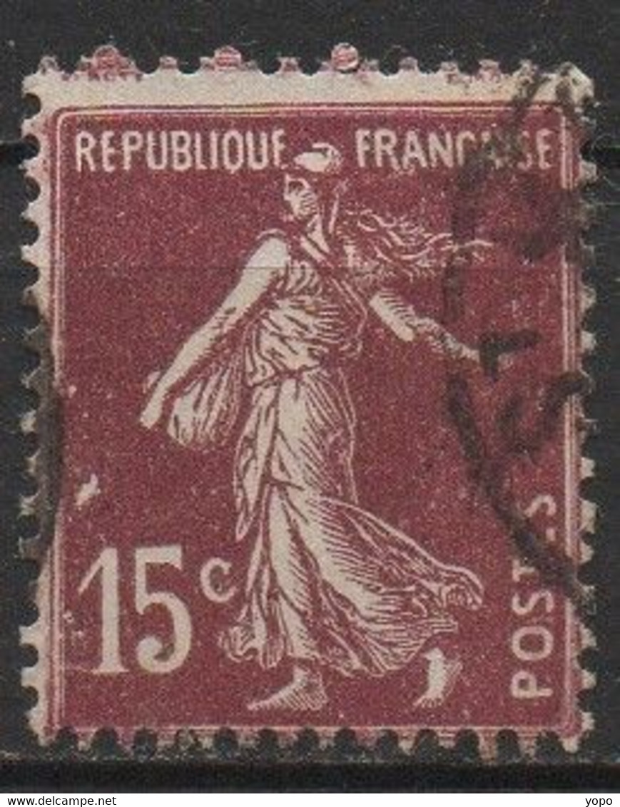Timbre N° 189, Semeuse Camée , Piquage à Cheval Et Encrage Imparfait - Used Stamps