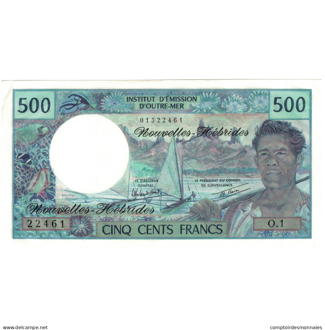 Billet, New Hebrides, 500 Francs, KM:19c, SPL - Papeete (Polynésie Française 1914-1985)