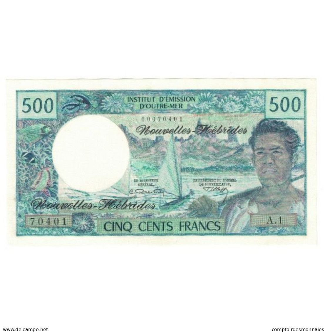 Billet, New Hebrides, 500 Francs, KM:19c, NEUF - Papeete (Polynésie Française 1914-1985)