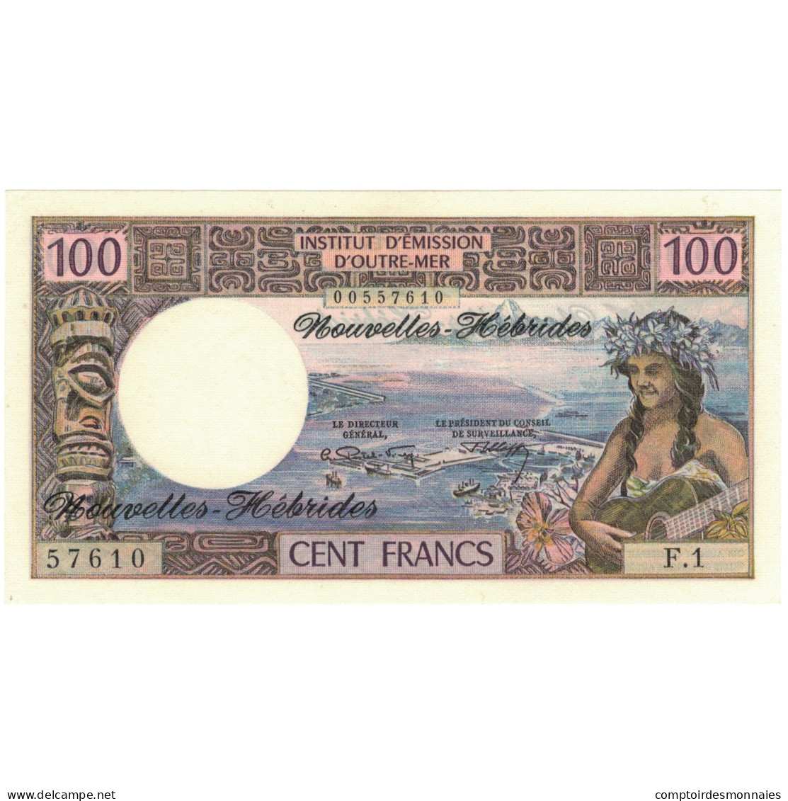 Billet, New Hebrides, 100 Francs, KM:18b, SPL - Vanuatu