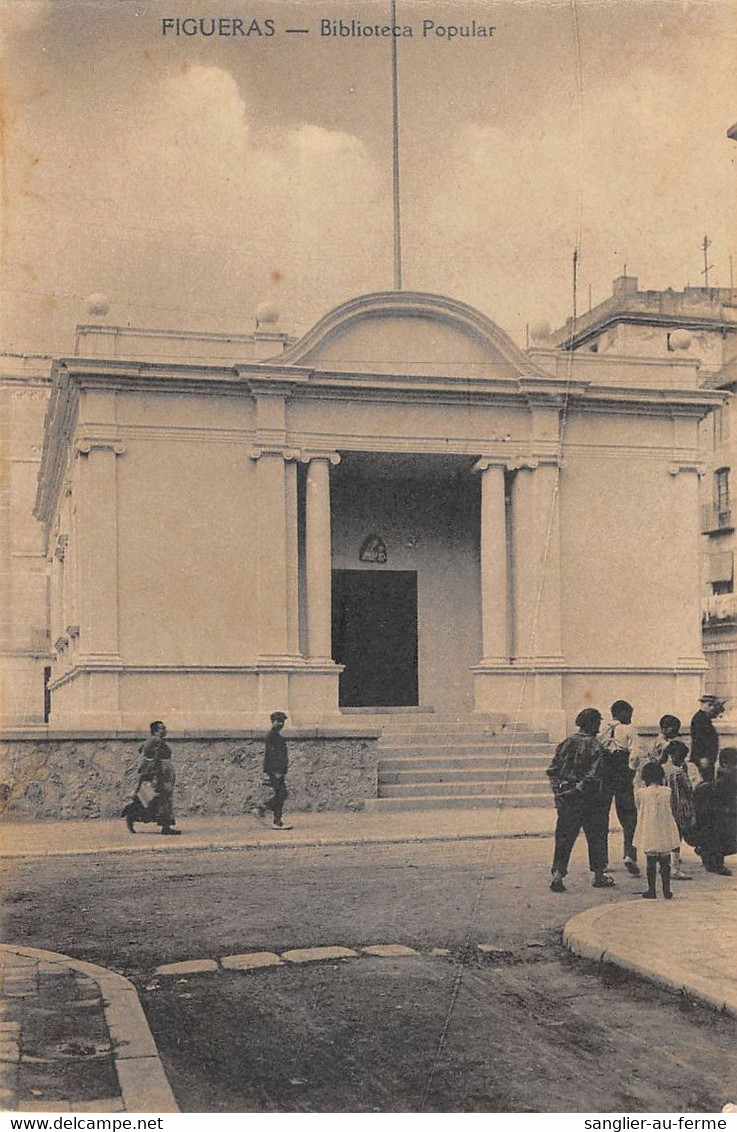 CPA ESPAGNE FIGUERAS BIBLIOTECA POPULAR  (cliché Rare - Altri & Non Classificati