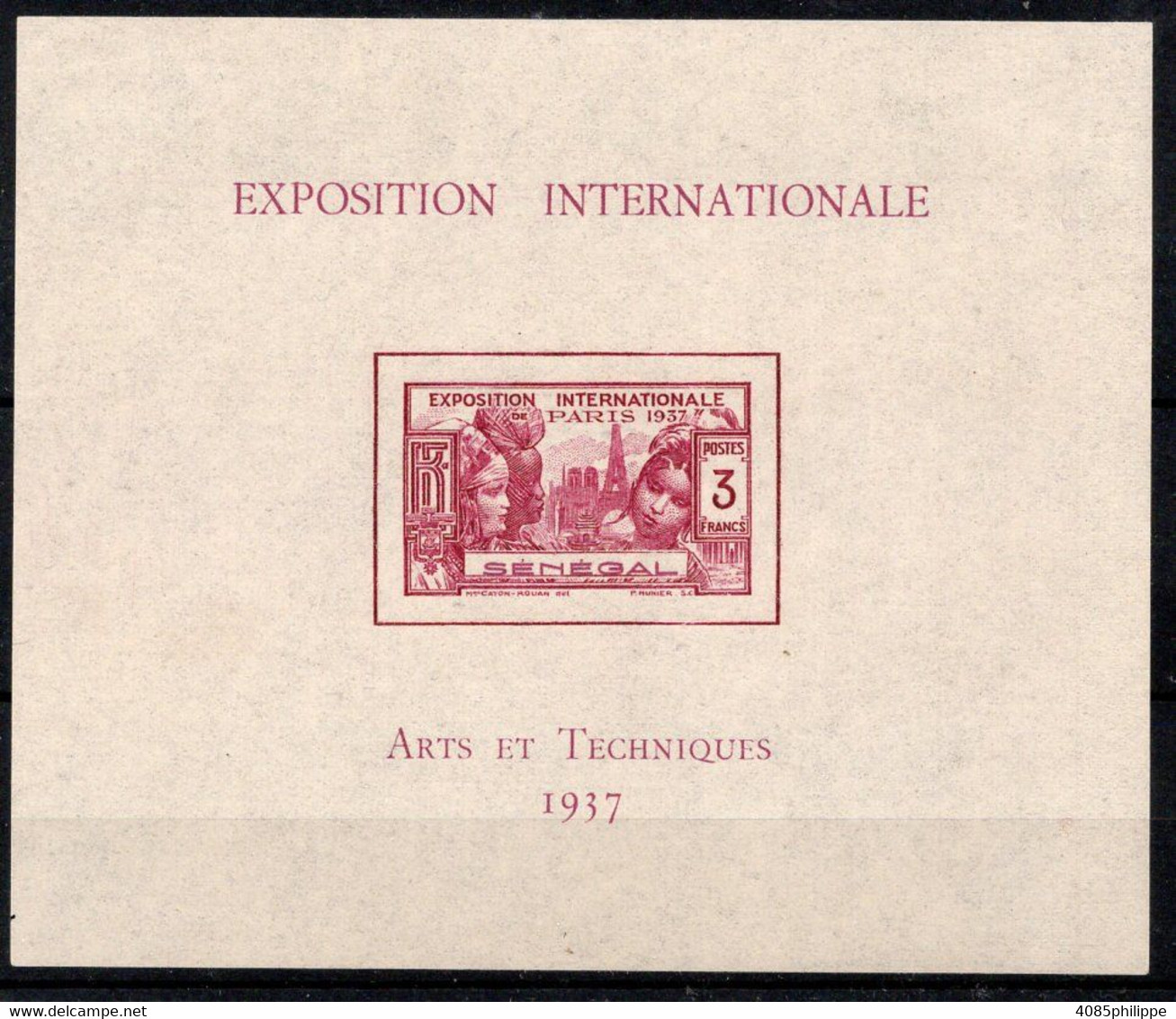 SENEGAL Bloc  N°1* Neuf Charnière TB Cote : 12,00€ - Blocks & Sheetlets