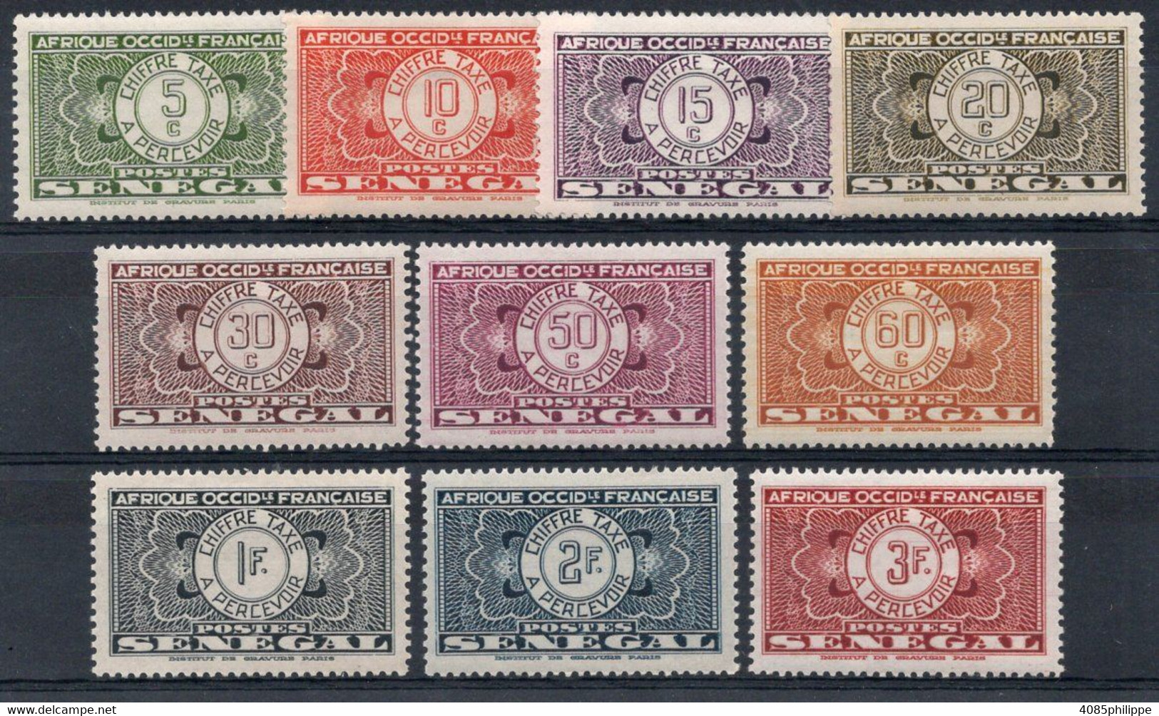 SENEGAL Timbres Taxe  N°22* & N°31* Neufs Charnières TB Cote : 10,00€ - Postage Due