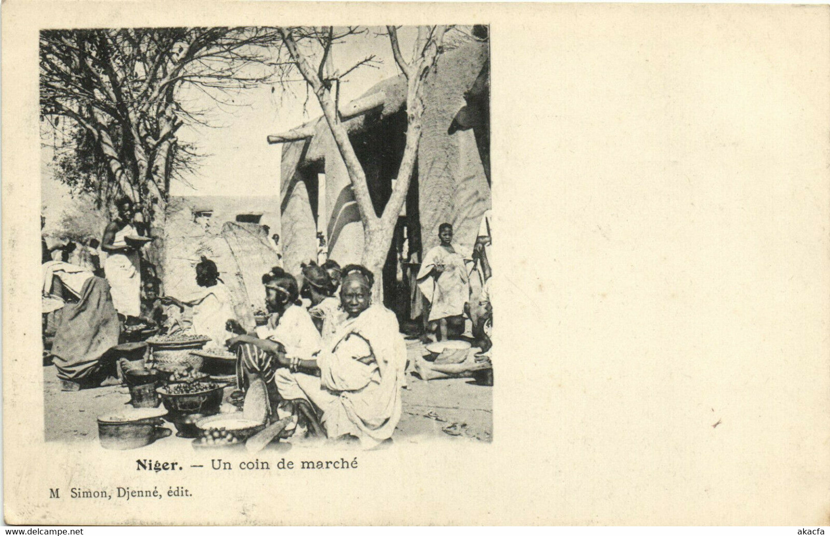 PC NIGER, UN COIN DE MARCHÉ, Vintage Postcard (b33267) - Niger