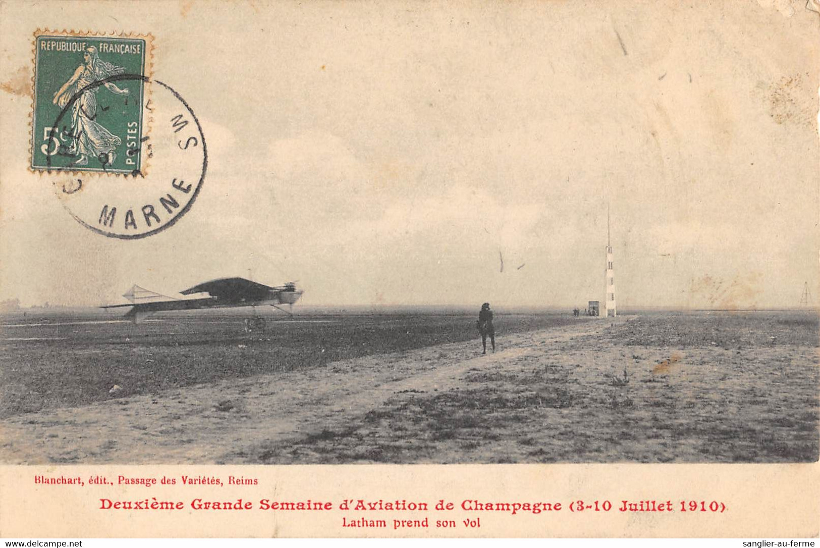 CPA AVIATION DEUXIEME Gde SEMAINE D'AVIATION DE CHAMPAGNE LATHAM PREND SON ENVOL - 1914-1918: 1ste Wereldoorlog