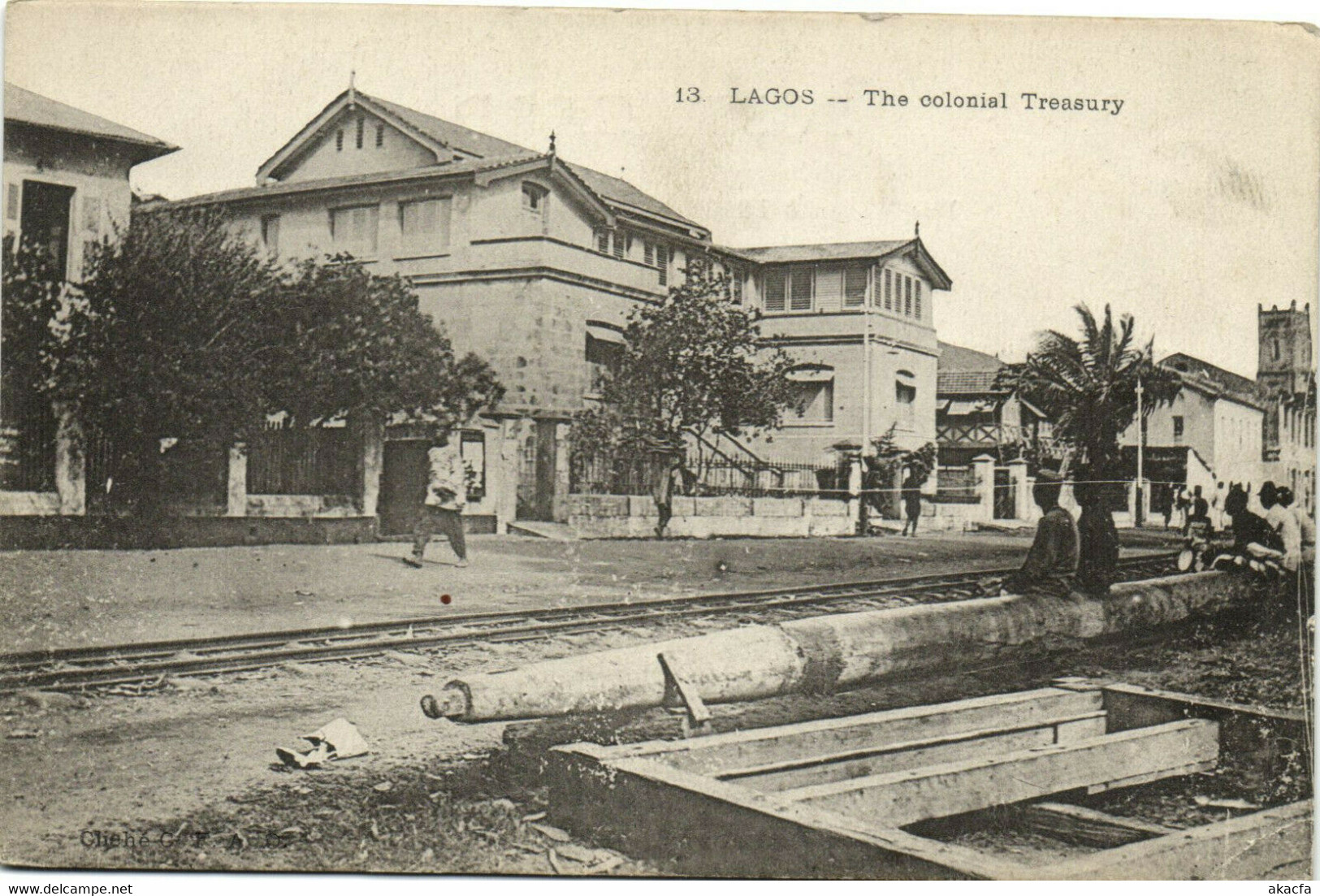 PC NIGERIA, LAGOS, THE COLONIAL TREASURY, Vintage Postcard (b33356) - Nigeria