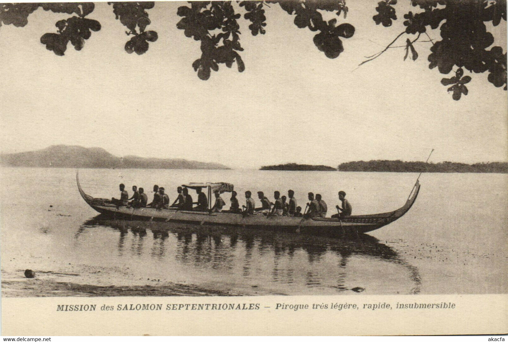 PC UK, SALOMON ISLANDS, PIROGUE TRÉS LÉGÉRE, Vintage Postcard (b33529) - Salomon