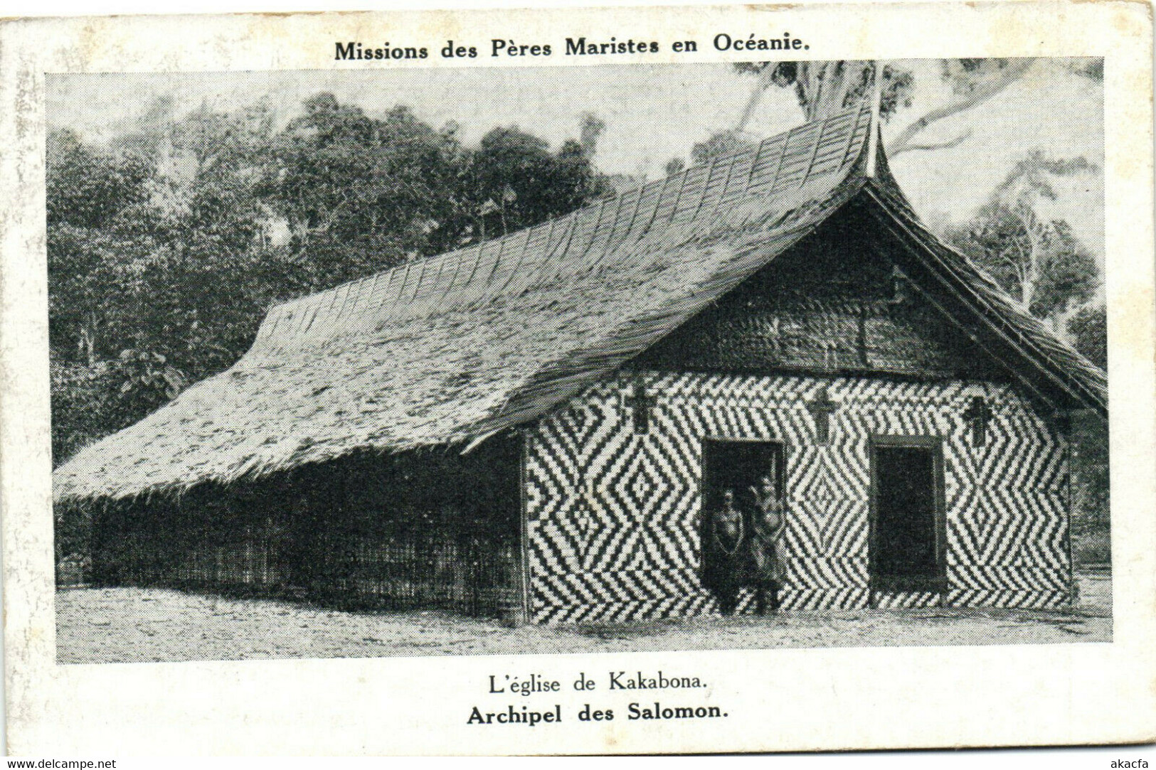 PC UK, SALOMON ISLANDS, L'EGLISE DE KAKABONA, Vintage Postcard (b33545) - Salomon