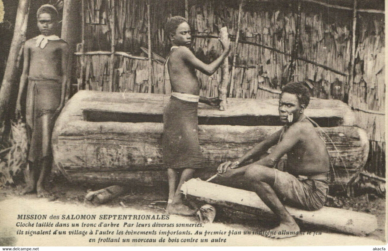 PC UK, SALOMON ISLANDS, CLOCHE TAILLÉE, Vintage Postcard (b33547) - Solomon Islands