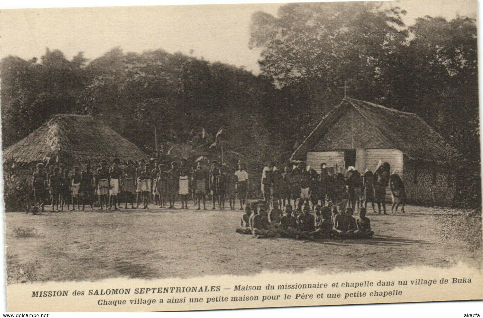 PC UK, SALOMON ISLANDS, MAISON DU MISSIONNAIRE, Vintage Postcard (b33546) - Solomon Islands