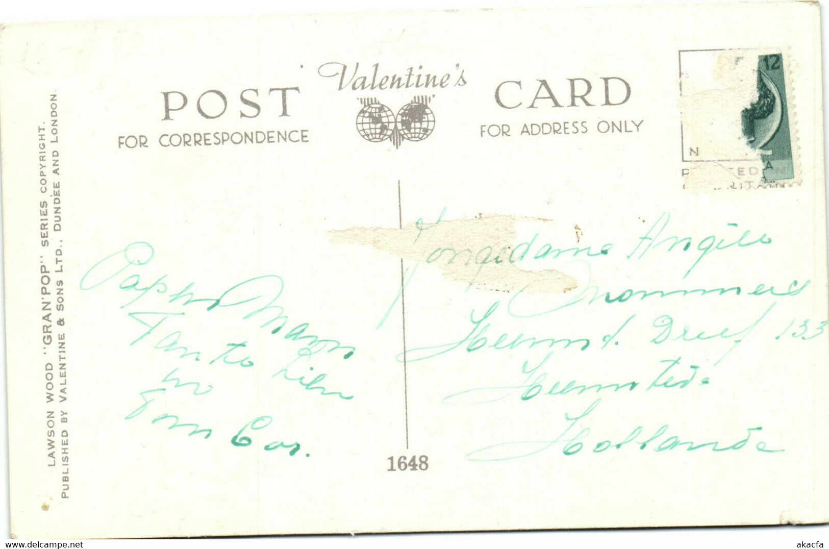 PC LAWSON WOOD, ARTIST SIGNED, ACTION SPEAKS, Vintage Postcard (b35380) - Wood, Lawson