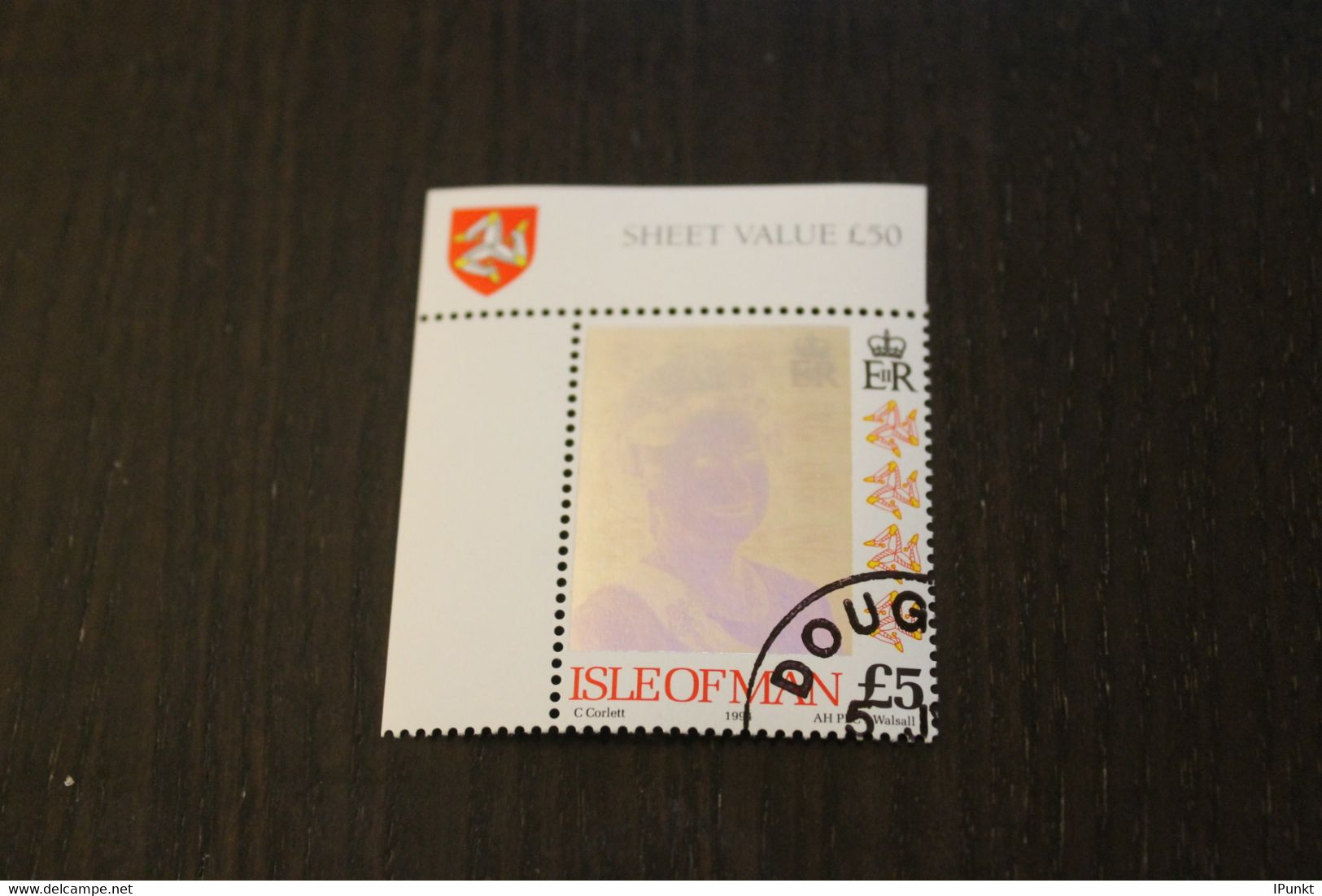 Hologrammmarke 1994, Isle Of Man, Königin Elisabeth II; 5 Pfund; Gestempelt - Hologramme
