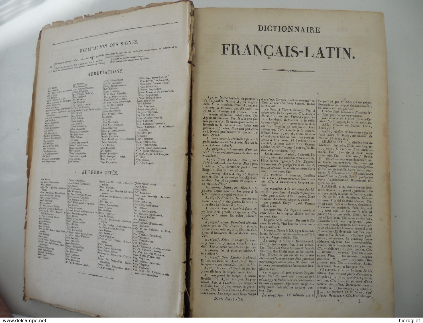 DICTIONNAIRE FRANçAIS - LATIN Refait Sur Un Plan Entièrement Neuf Par FR. NOËL éd Spéciale 1860 Bruxelles - Dictionaries