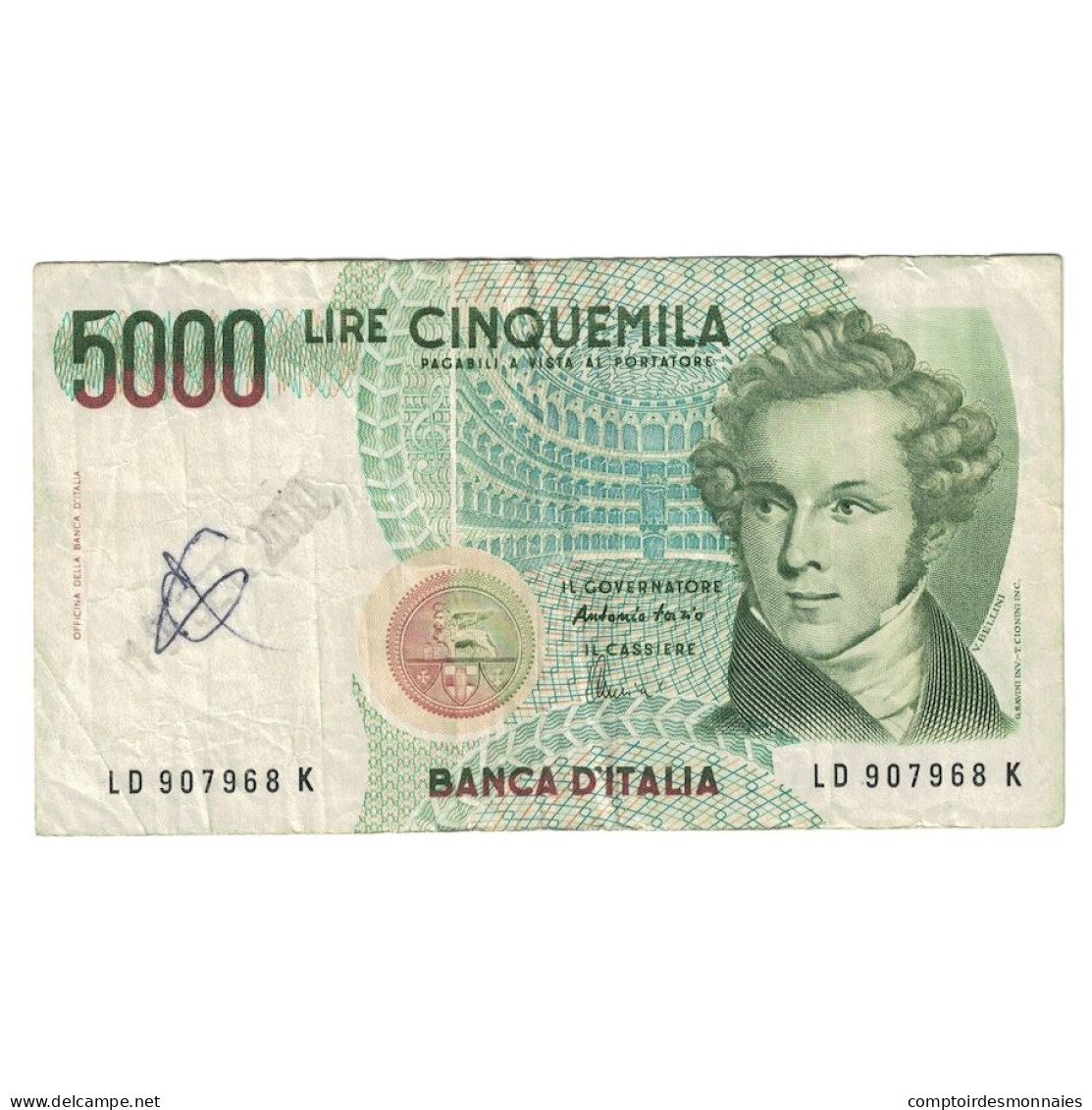 Billet, Italie, 5000 Lire, 1945, KM:111c, TB - 5000 Lire