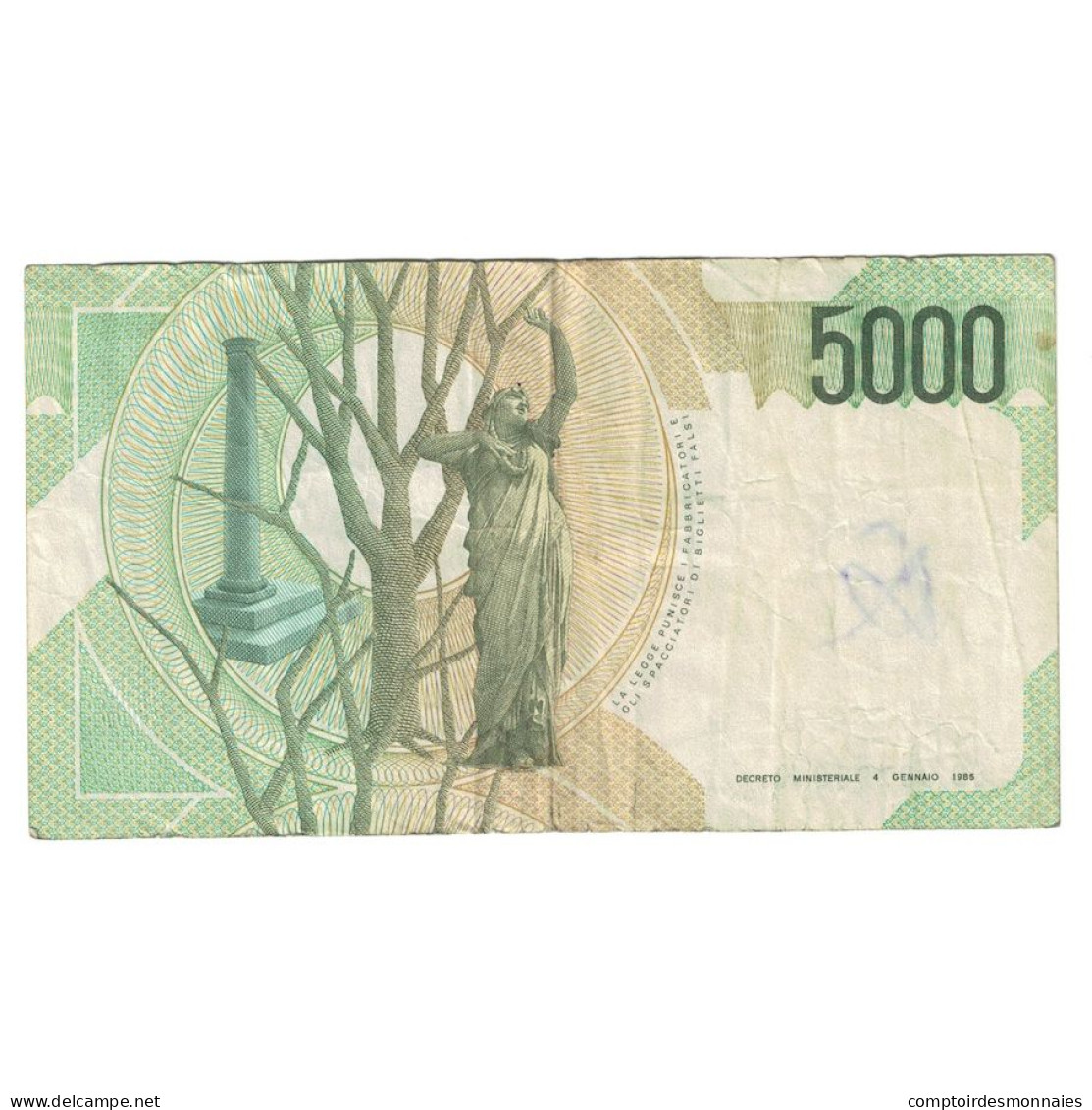 Billet, Italie, 5000 Lire, 1945, KM:111c, TB - 5.000 Lire