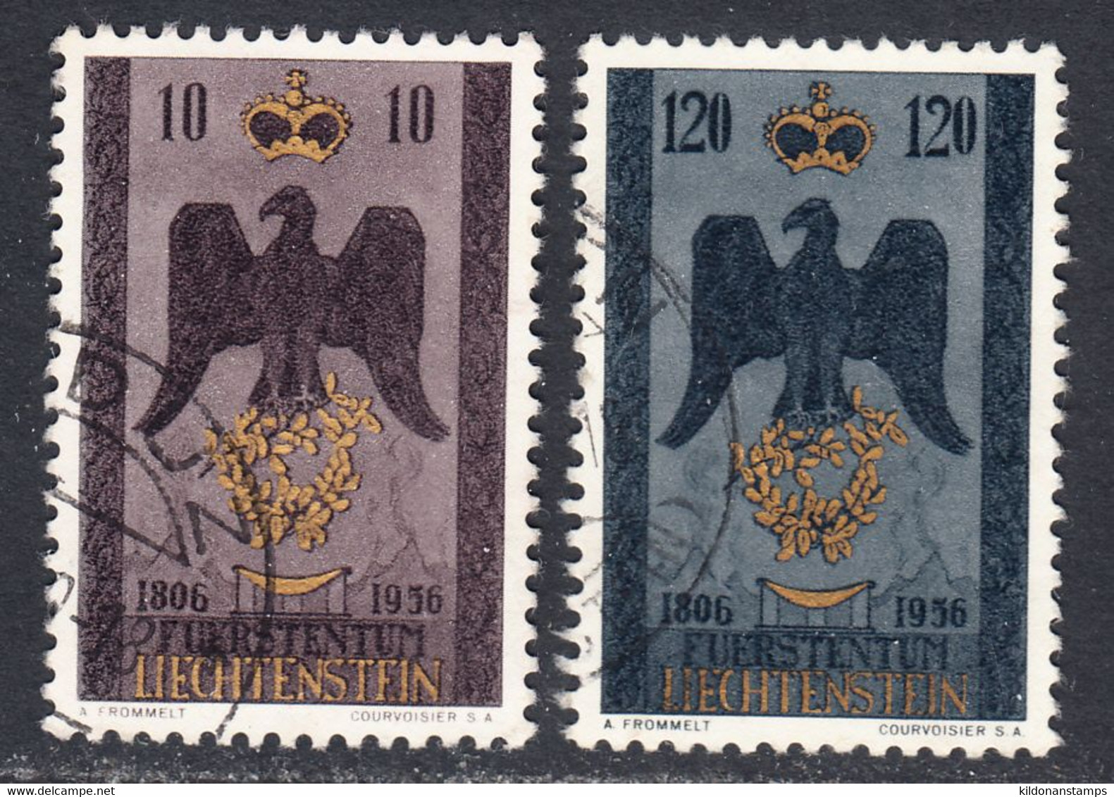 Liechtenstein 1956 Cancelled, Sc# 301-302, Yt , Zu - Used Stamps