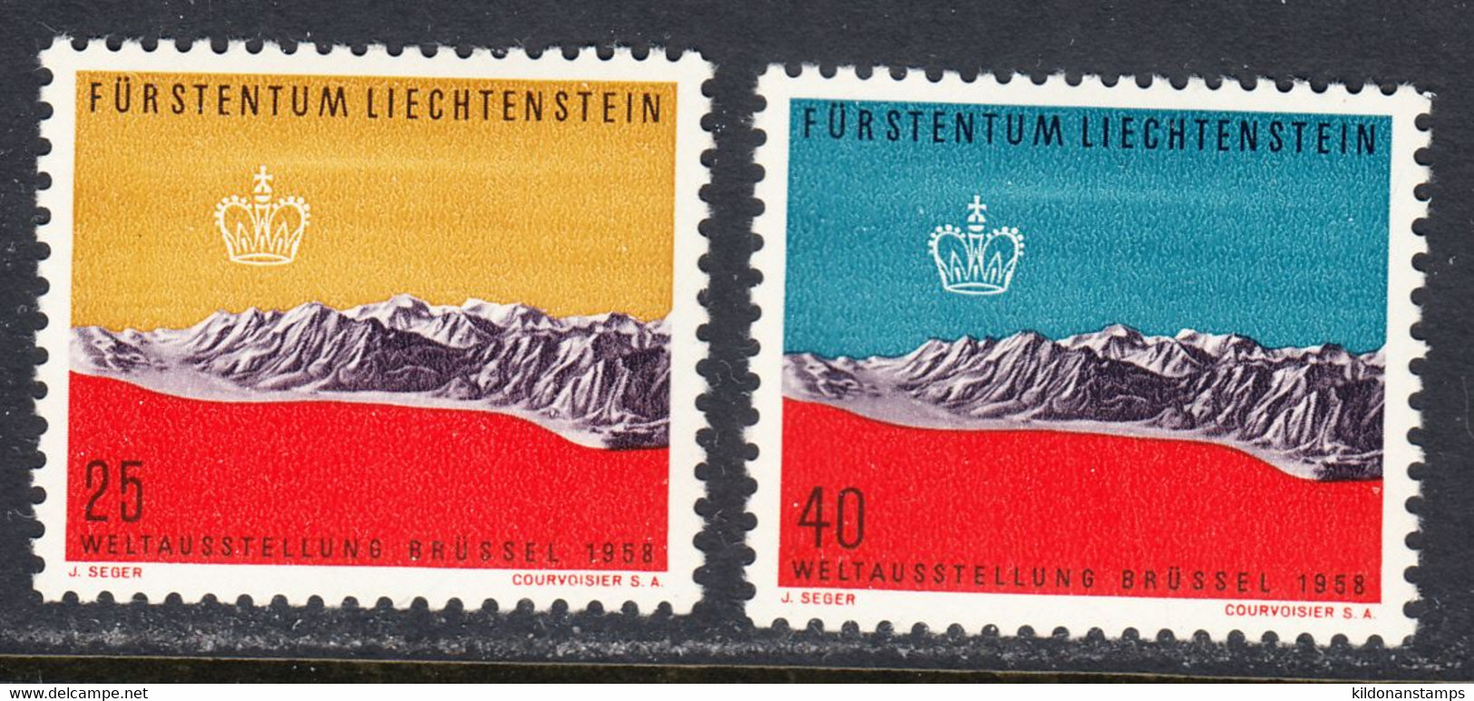 Liechtenstein 1958 Mint No Hinge, Sc# 324-325, Yt , Zu - Ongebruikt