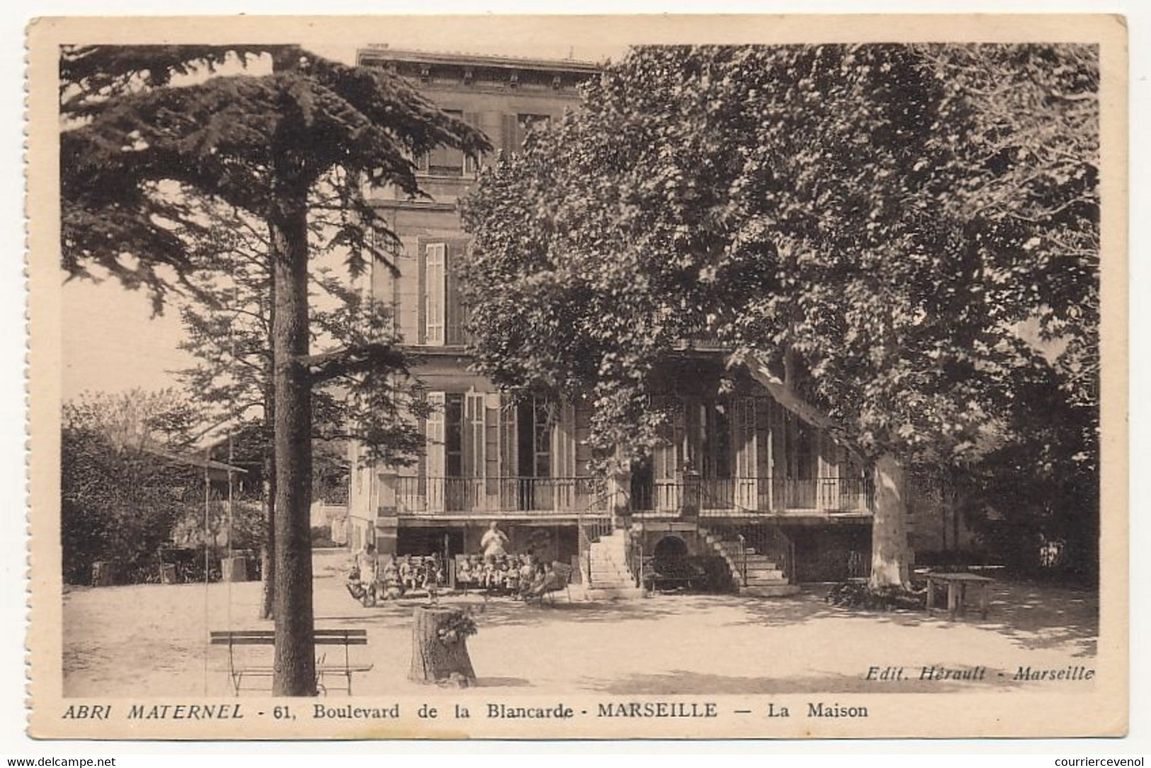 CPSM - MARSEILLE (B Du R) - Abri Maternel - 61 Bd De La Blancarde - La Maison - Cinq Avenues, Chave, Blancarde, Chutes Lavies