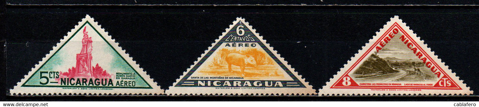 NICARAGUA - 1947 - Ruben Daio Monument, Tapir, Stone Highway - MNH - Nicaragua