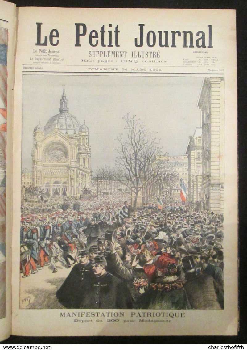 SUPERBE RELIURE ** Le petit journal illustré 1895 ** COMPLET - dreyfus -  madagascar - chine