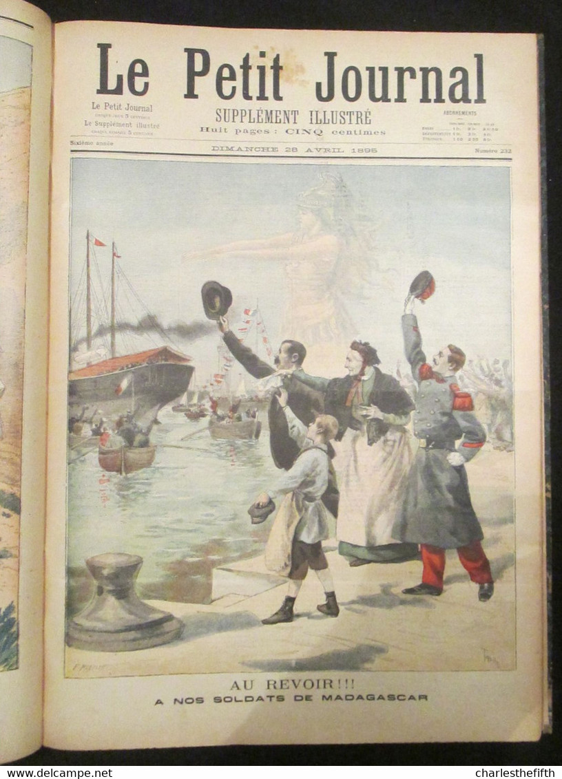 SUPERBE RELIURE ** Le petit journal illustré 1895 ** COMPLET - dreyfus -  madagascar - chine