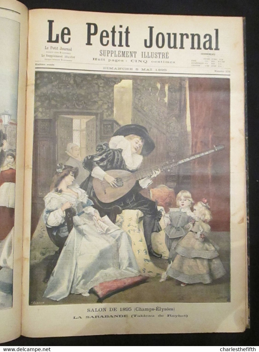 SUPERBE RELIURE ** Le petit journal illustré 1895 ** COMPLET - dreyfus -  madagascar - chine