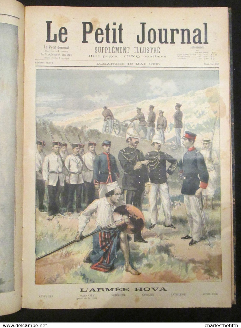 SUPERBE RELIURE ** Le petit journal illustré 1895 ** COMPLET - dreyfus -  madagascar - chine