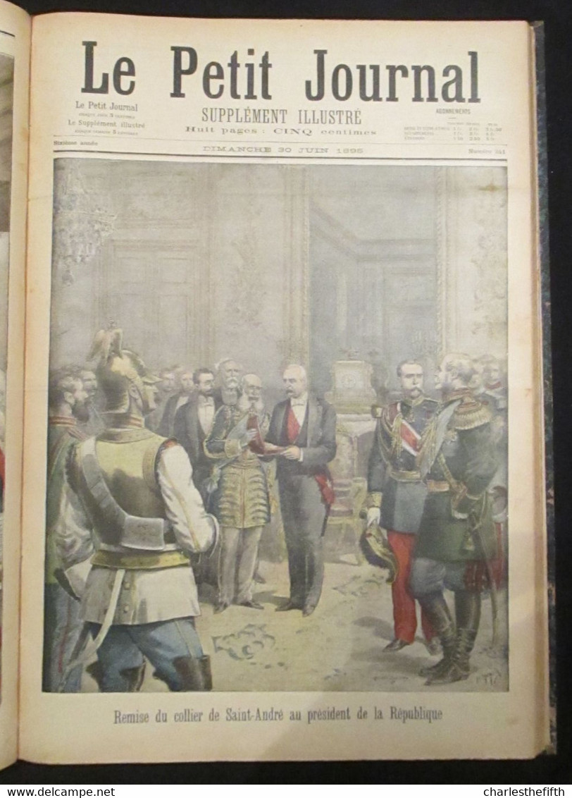 SUPERBE RELIURE ** Le petit journal illustré 1895 ** COMPLET - dreyfus -  madagascar - chine