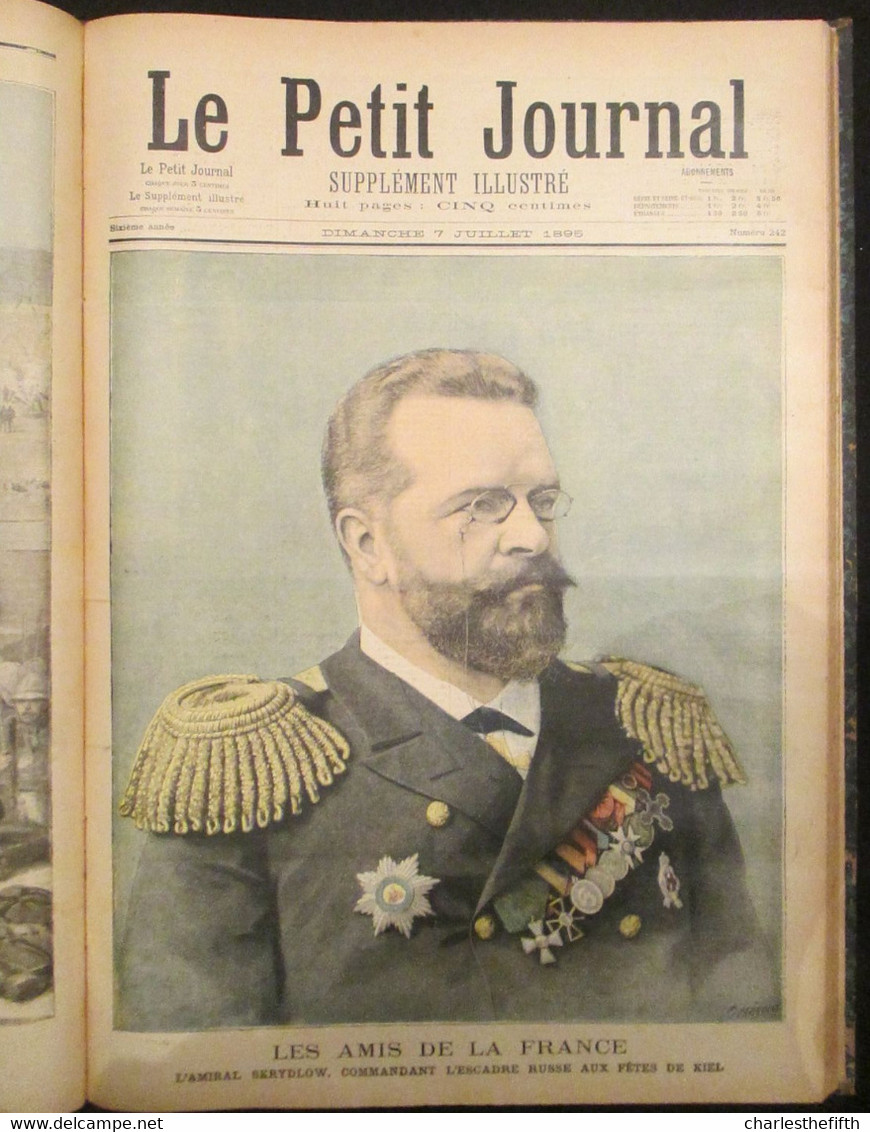 SUPERBE RELIURE ** Le petit journal illustré 1895 ** COMPLET - dreyfus -  madagascar - chine