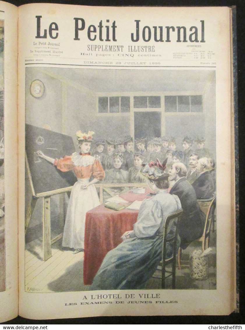 SUPERBE RELIURE ** Le petit journal illustré 1895 ** COMPLET - dreyfus -  madagascar - chine