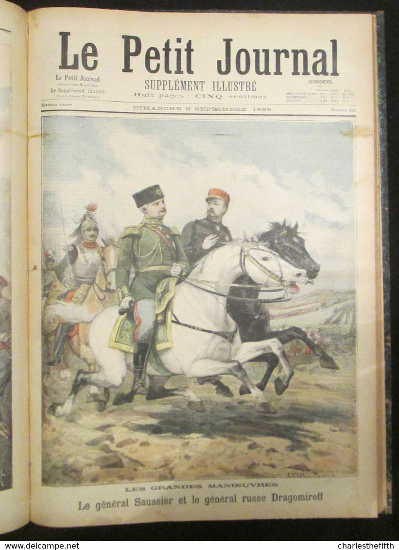 SUPERBE RELIURE ** Le petit journal illustré 1895 ** COMPLET - dreyfus -  madagascar - chine