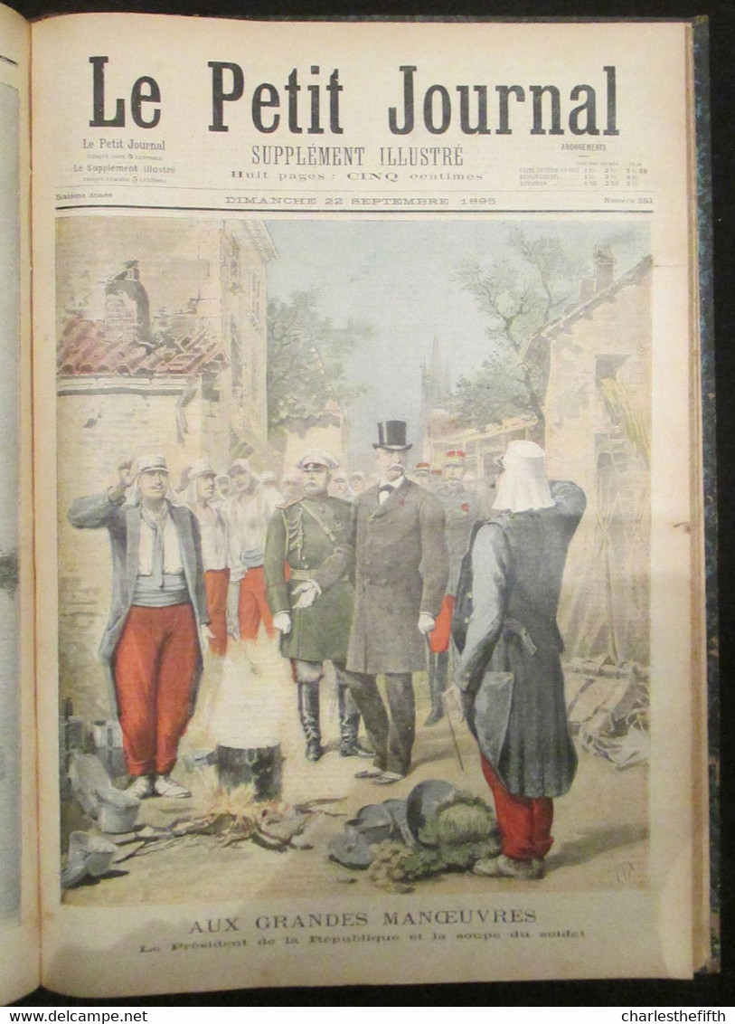 SUPERBE RELIURE ** Le petit journal illustré 1895 ** COMPLET - dreyfus -  madagascar - chine